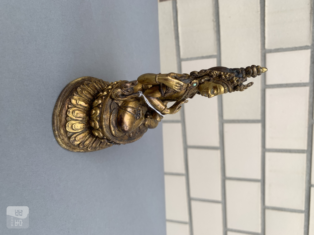 A GILT-COPPER FIGURE OF MANJUGOSHA - 图9